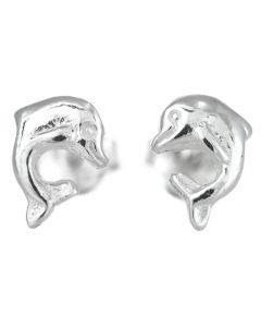 Sterling Silver Dolphin Stud Earring