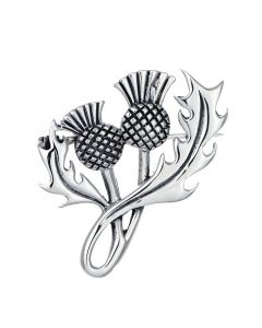 Sterling Silver Large Thistle Brooch