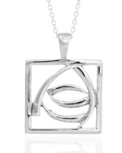 Sterling Silver Rennie Mackintosh Square Necklace