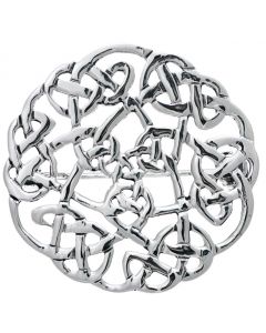 Sterling Silver Round Celtic Weave Brooch