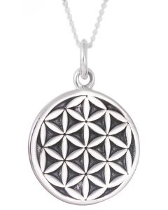 Sterling Silver 925 Flower of Life Necklace