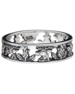 Outlander Inspired Sterling Silver Fraser Thistle ring