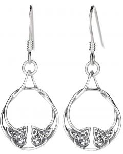 Sterling Silver intertwined Celtic earrings