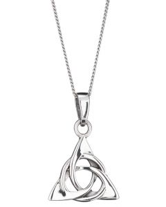 Sterling Silver Triangular Celtic Necklace 