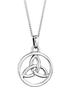 Sterling Silver Celtic  Trinity Necklace 