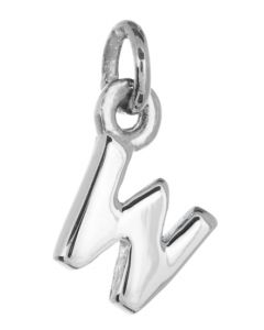 Sterling Silver Initial Necklace - Letter W