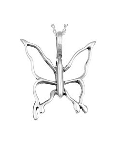 Sterling Silver Cut Out Butterfly Pendant