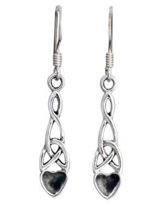 Sterling Silver Welsh Lovespoon Drop Earrings
