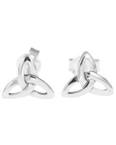 Sterling Silver Trinity Knot Stud Earrings
