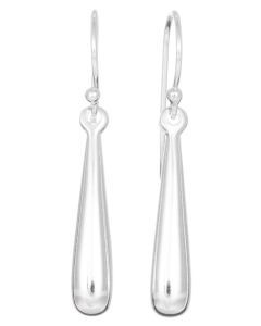 Sterling Silver Puff Drop Earrings