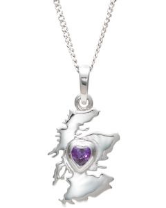 Sterling Silver 'My Heart in Scotland' necklace