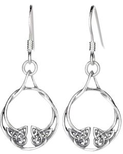 Sterling Silver intertwined Celtic earrings