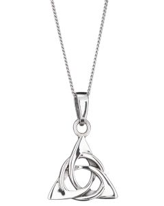 Sterling Silver Triangular Celtic Necklace 
