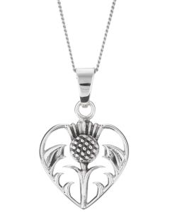 Sterling Silver Thistle  Necklace