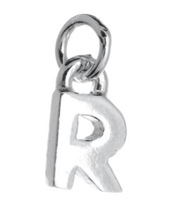 Sterling Silver Initial  Necklace - Letter R