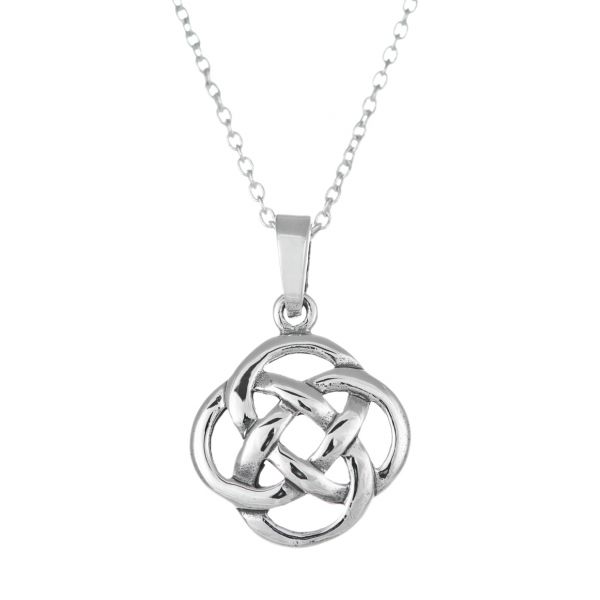 Two Tone Celtic Mothers Knot Necklace | Gold and Silver Celtic Mothers Knot  Necklace