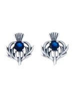 September Birthstone Stud Earrings  Scottish Thistle