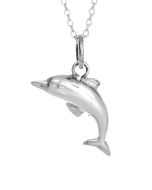 Sterling Silver Single Dolphin Necklace