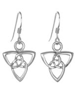 Sterling Silver Celtic Triquetra Medium Drop Earring