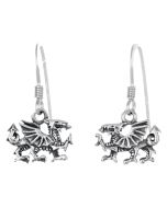 Sterling Silver Dragon Drop Earring