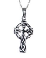 Sterling Silver Large Iona Cross Necklace