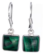 Sterling Silver Malachite Drop Earring