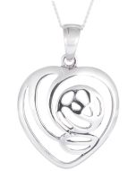 Sterling Silver Love Heart Rennie Mackintosh Necklace